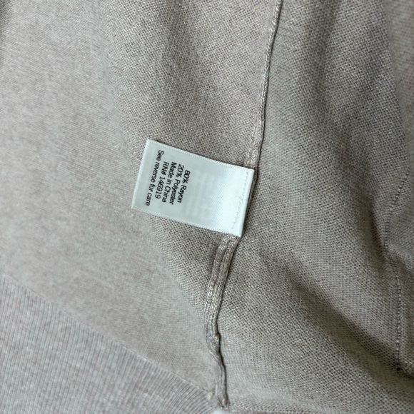 NWT Nine West Cardigan Duster L Brown Pockets Open Front Ribbed Cuffs Stretch - Picture 8 of 10
